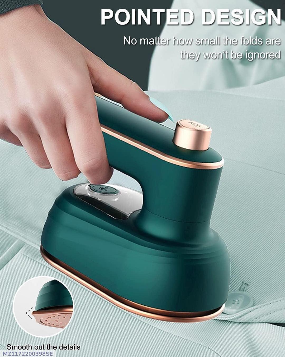 Green Steam Iron with Pointed Tip for Wrinkle-Free Clothes - Image 8
