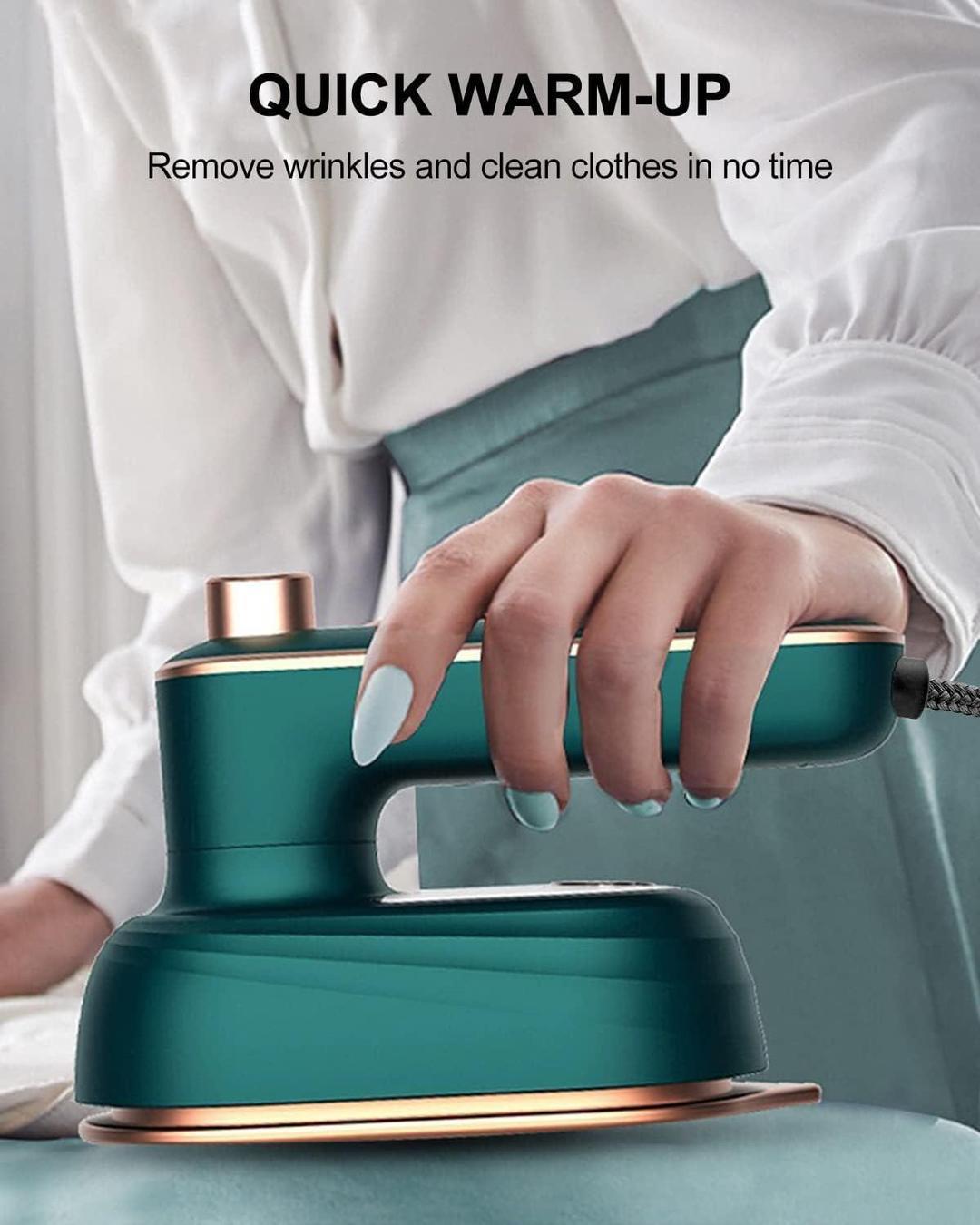 Green Steam Iron with Pointed Tip for Wrinkle-Free Clothes - Image 6