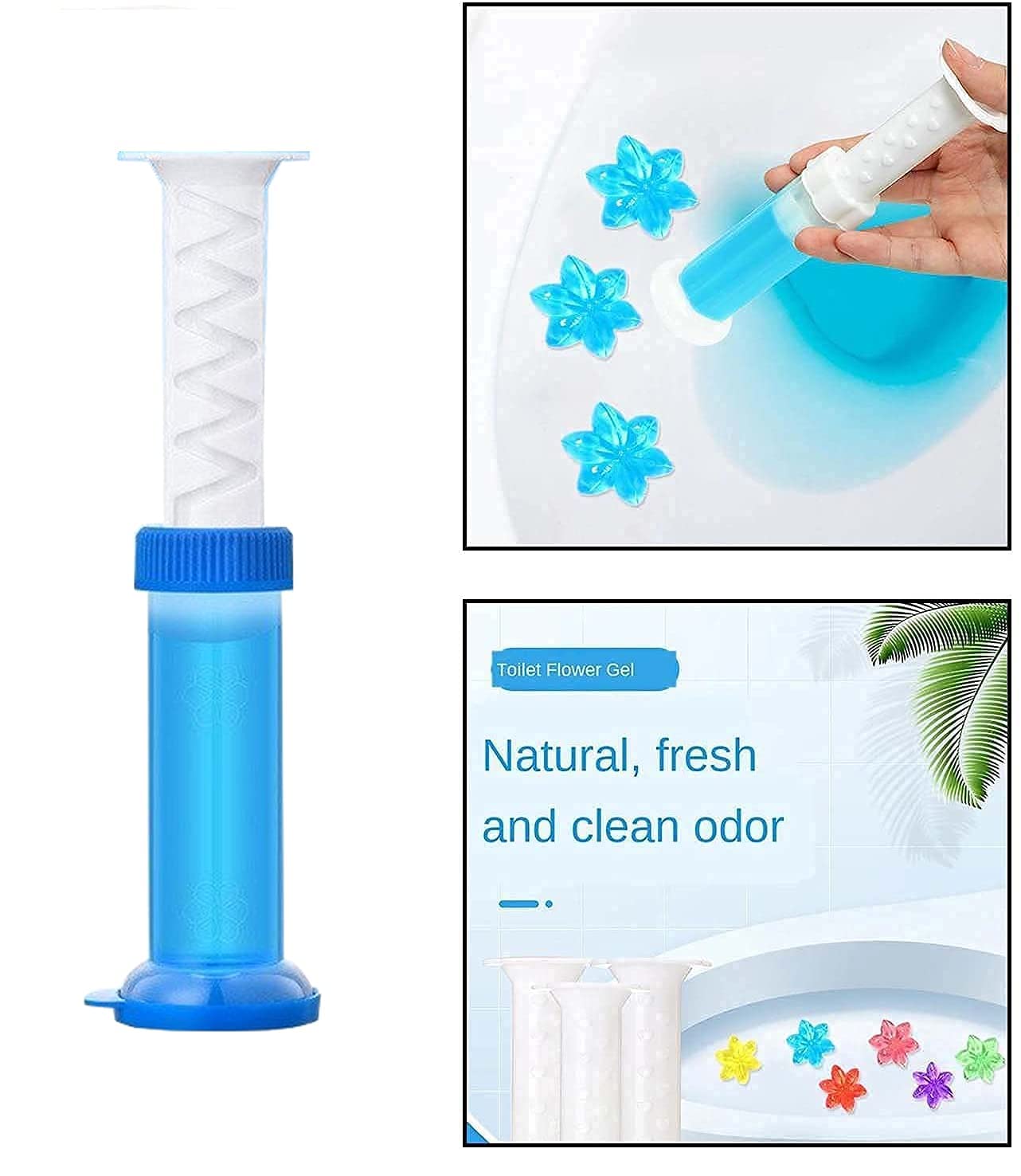 Toilet Cleaning Stamp Gel Toilet Injection Gel Flower Bathroom Cleaner Toilet Gel (Random Color) - Image 7