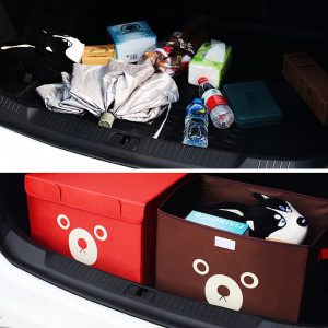 1 Pc Panda Design Folding Storage Bins Quilt Basket Kid Toys Organizer Storage Boxes Cabinet Wardrobe Storage Bag (random Color) - Image 5
