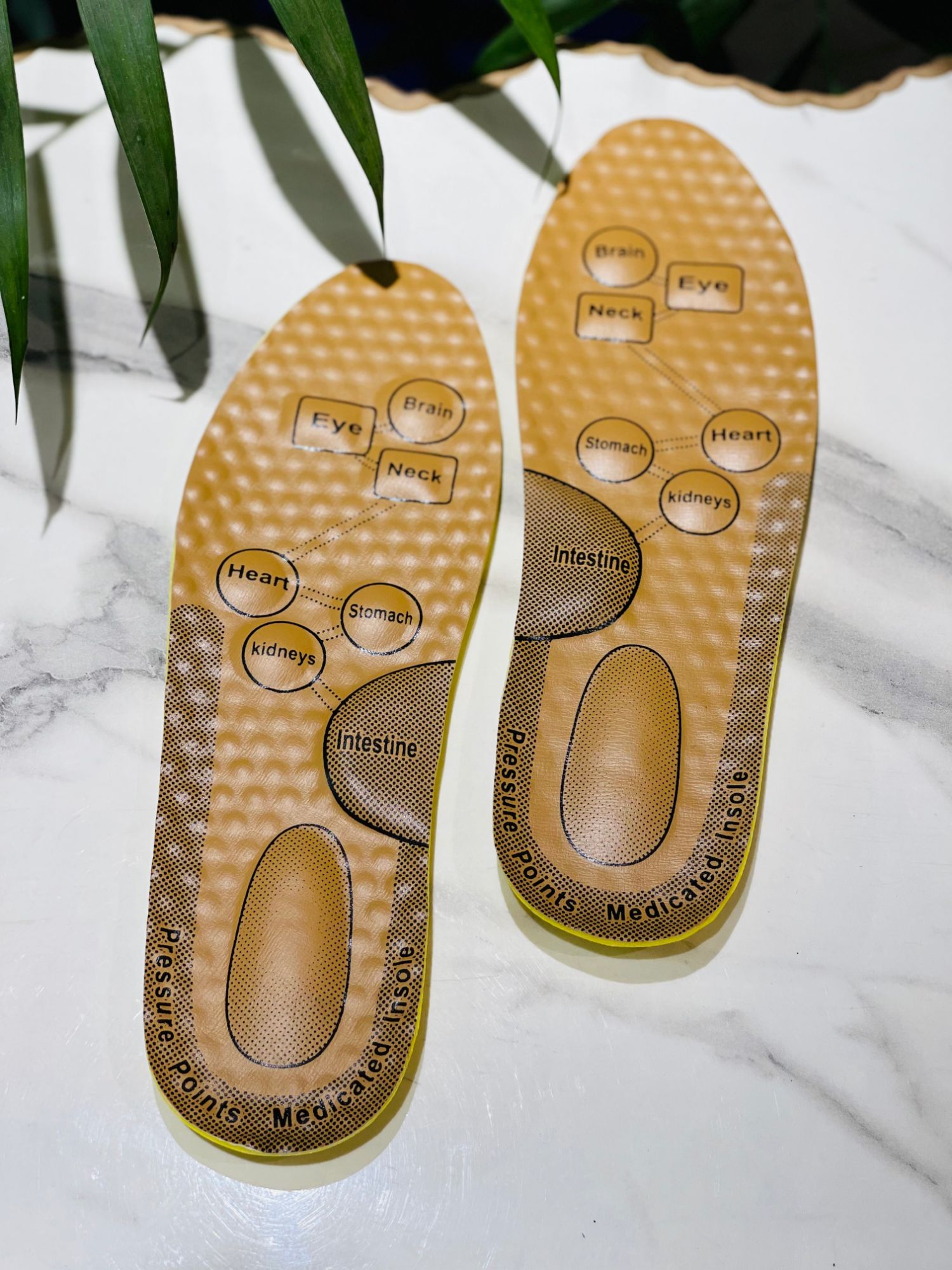 1 Pair Medicated Insole For Shoes – Pain Relief & Arch Support (Size 10)