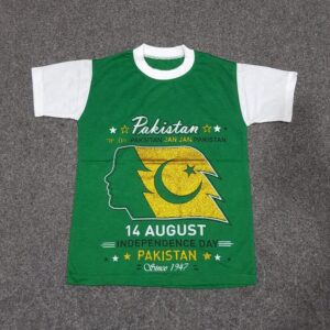 Unisex Green Printed 14th August Independence Day T-Shirt