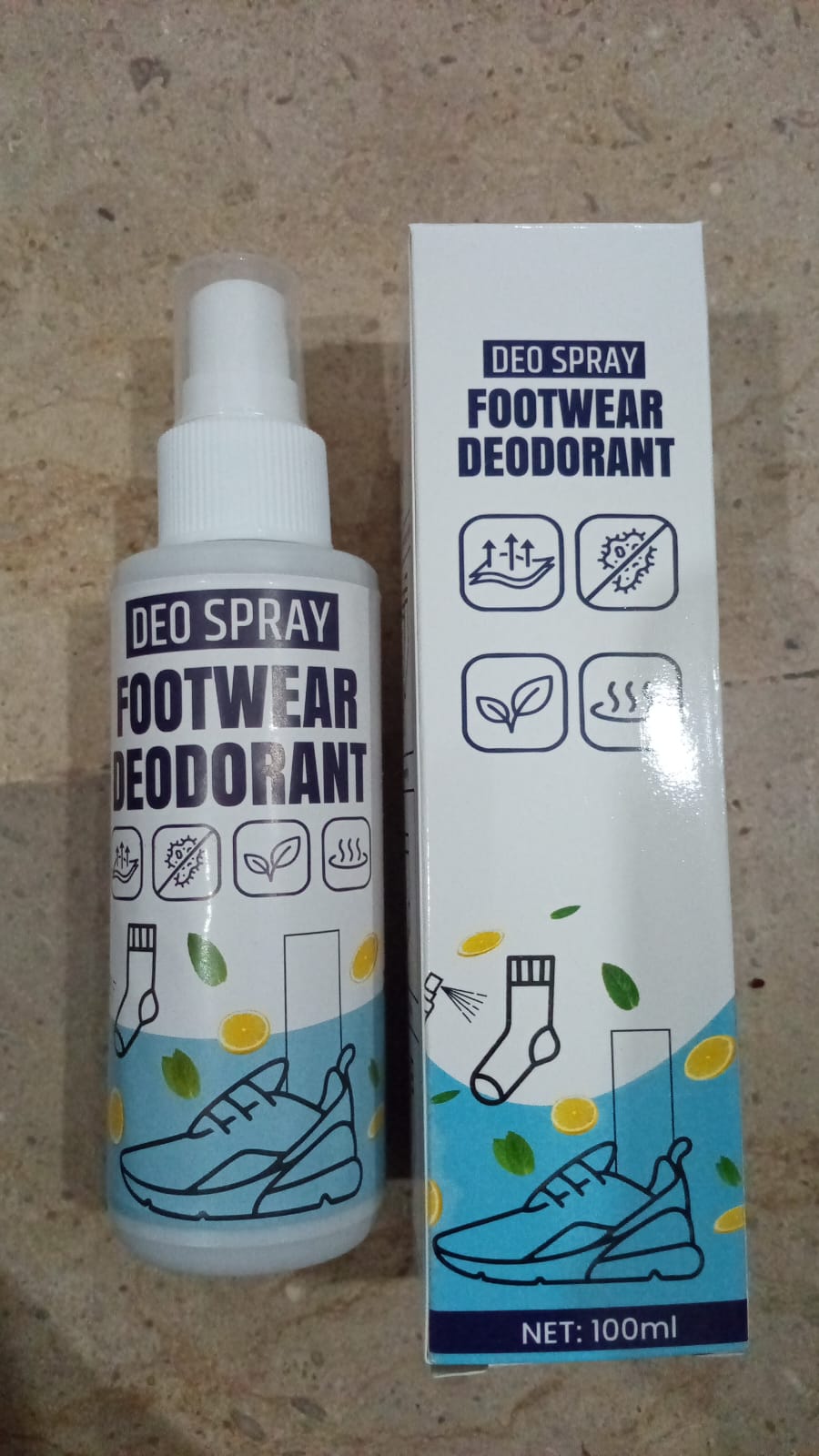 Footwear Deodorant Spray Shoe Deo Odor Control Fresh Spray (100ml) - Image 2