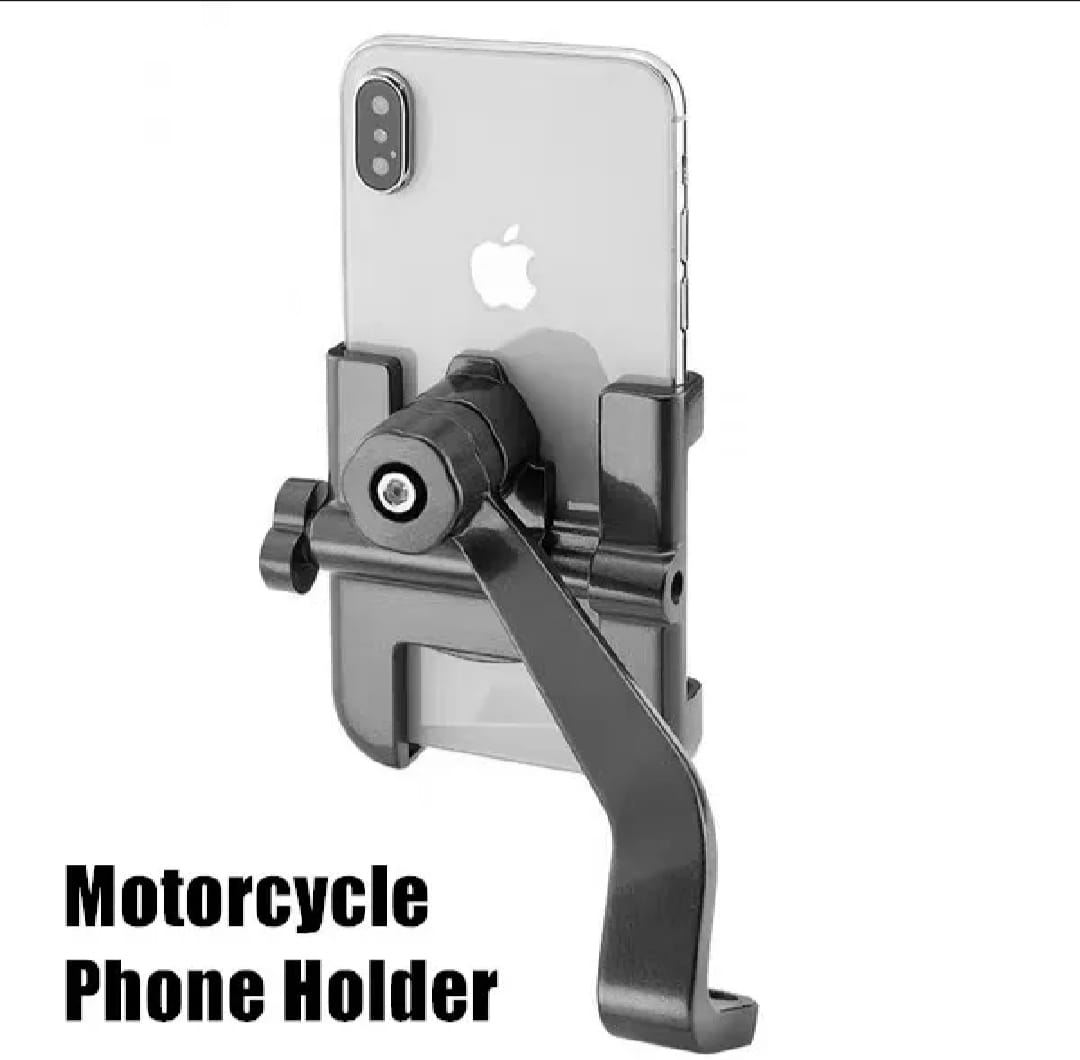 C2 Universal Aluminum Motorcycle Phone Holder – 360° Adjustable Handlebar Mount Stand for Secure Mobile Grip - Image 4