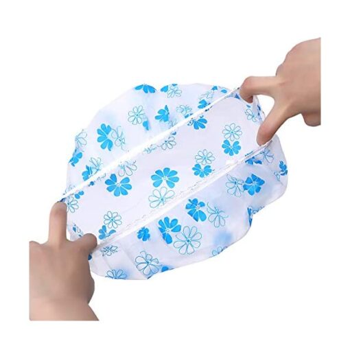 1Pcs Women Shower Satin Hats Reusable Bath Shower Caps Hair Double Waterproof Bathing Cap - Image 2