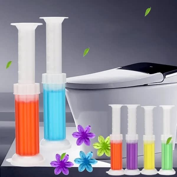 Toilet Cleaning Stamp Gel Toilet Injection Gel Flower Bathroom Cleaner Toilet Gel (Random Color) - Image 2