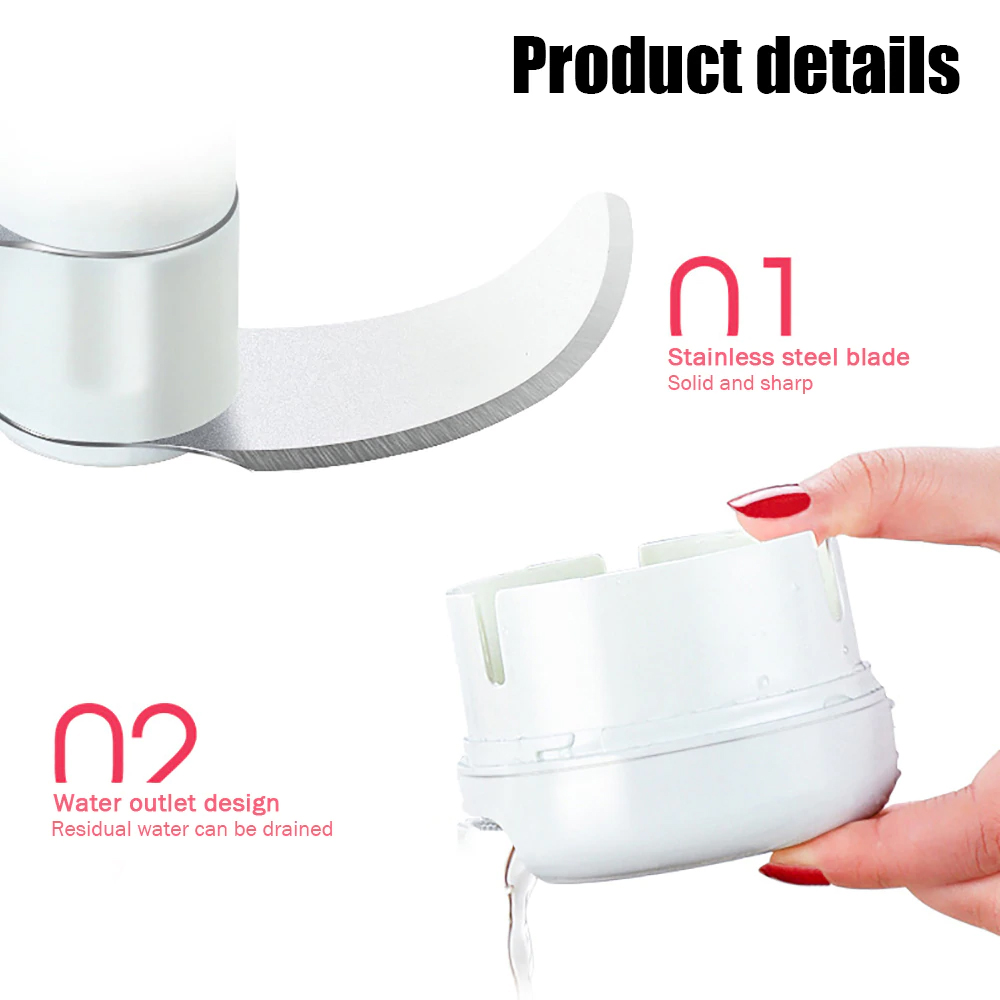 Mini Chopper Hand-power Food Chopper Mincer Mixer Blender - Image 4