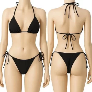 Silk Plain Comfortable And Lightweight Bikini Set