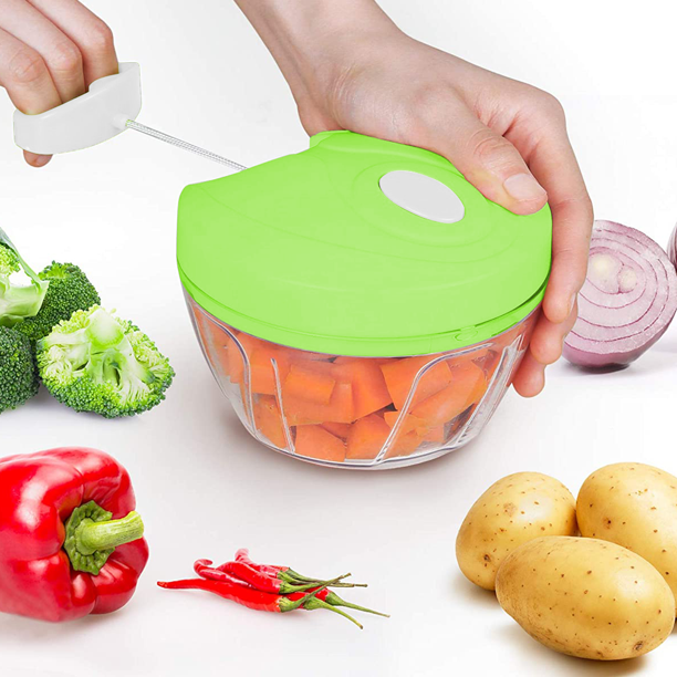 Speedy Chopper Multi-Use Turbo Cutter – Mini Handy Manual Vegetable & Fruit Chopper | Heavy-Duty (Random Color) - Image 8