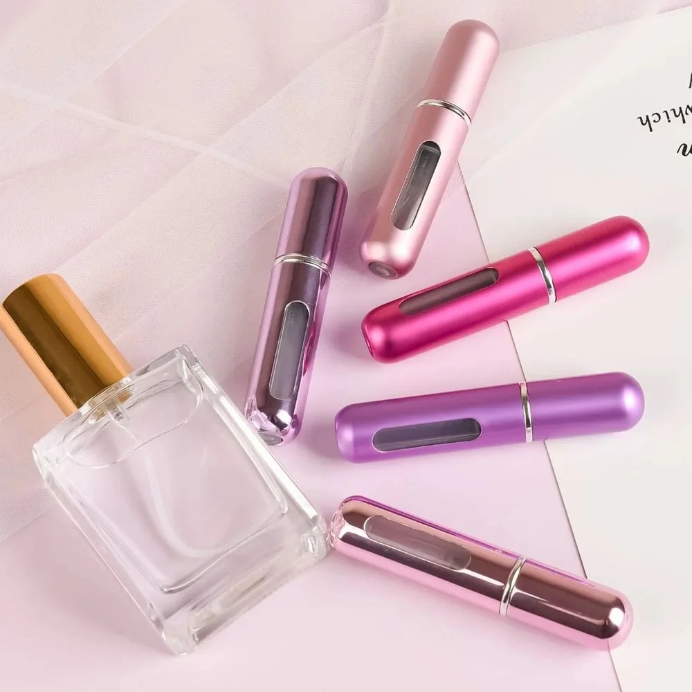 Refillable Mini Perfume Spray Bottle Spray Atomizer 5 Ml | Portable, Leak-Proof, And Stylish (Pack of 1 Random Color)
