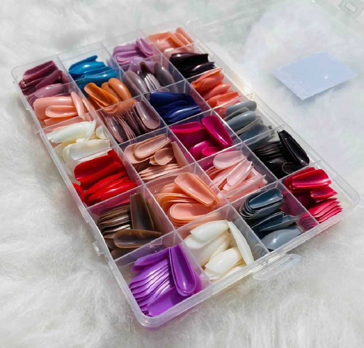 Pack Of 2 576 Pcs Artificial Nails With Free Nail Glue Made Of Abs Plastic In Multicolor - Image 3