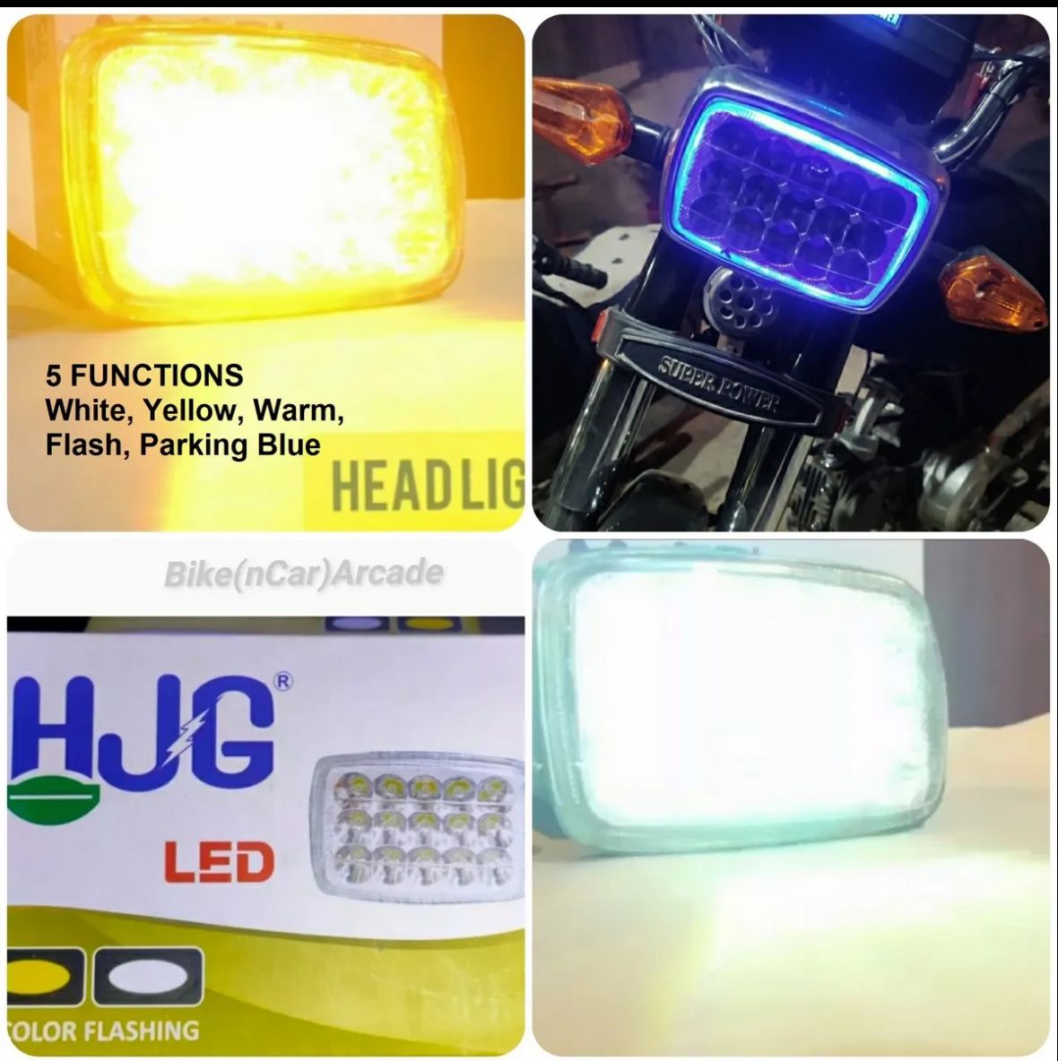 5 function Led head light | 15 led fog bike headlight beam for cg 125 and all 70cc bikes | Best Quality Headlight - Image 4