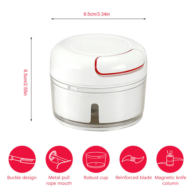 Mini Chopper Hand-power Food Chopper Mincer Mixer Blender - Image 10