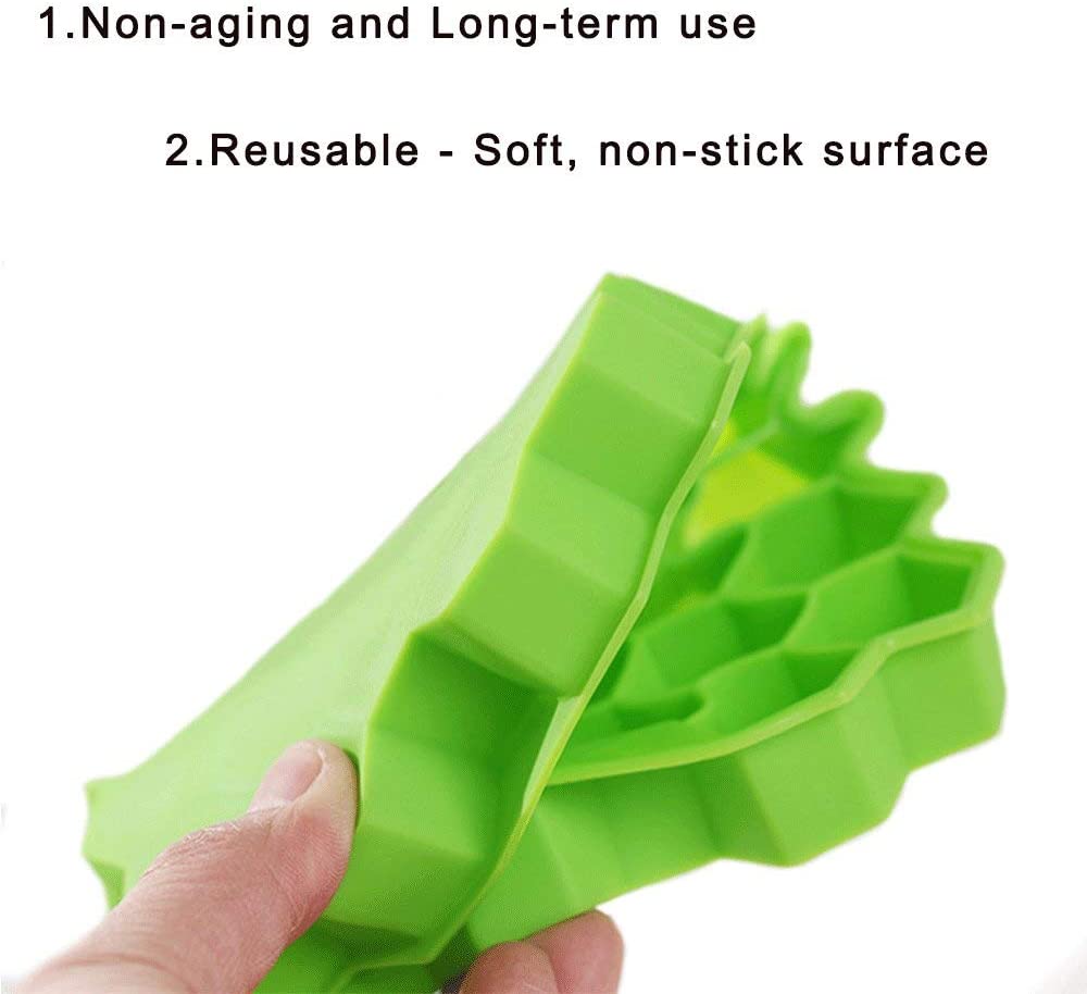Silicon Ice Cube Tray With Lid | 36-Cube Honeycomb Shape Ice Mold | Durable Freezer Tray With Cover | Random Color - Image 3