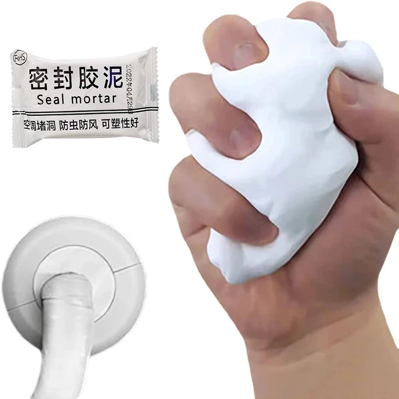 Wall Hole Sealant Strong Adhesive Sealant Clay Air Conditioning Hole Repair Cream Mud - Sealant Mud, Clay Repair Glue Pipe Sealing Fireproof Caulking Repair Mud Hole, Hole Filler - 01 PCs - Image 5