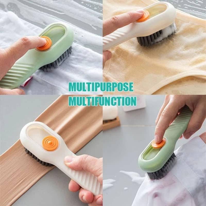 Multi-purpose Shoe Brush Soft Bristle Automatic Liquid Long Handle Cleaning Brush Clothes Board Brush Household Cleaning Tools(random color) - Image 4