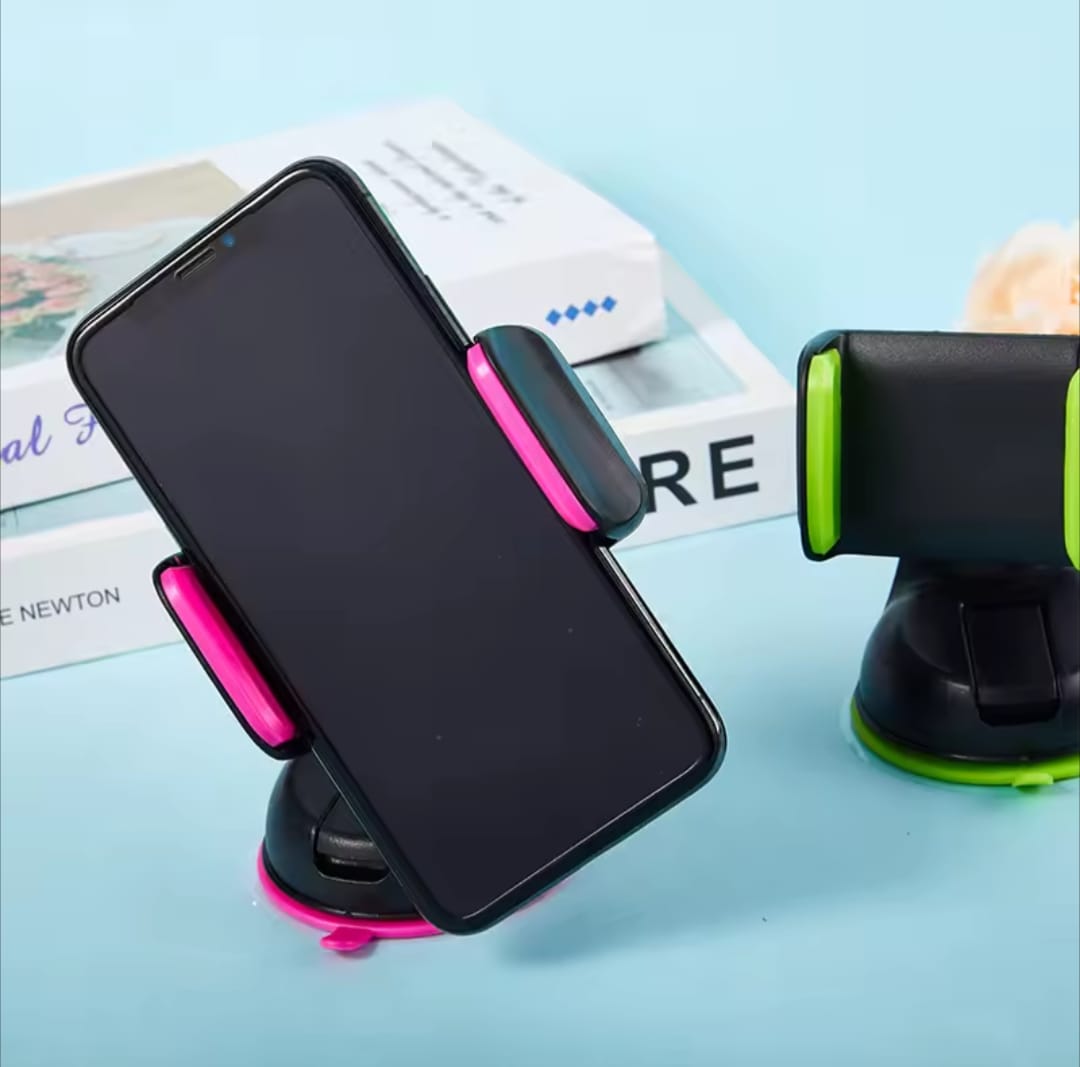 360° Rotation Universal Car Phone Holder – Dashboard & Windscreen Suction Mount Stand | Silicone Suction Cup Phone Bracket (Random Color) - Image 4