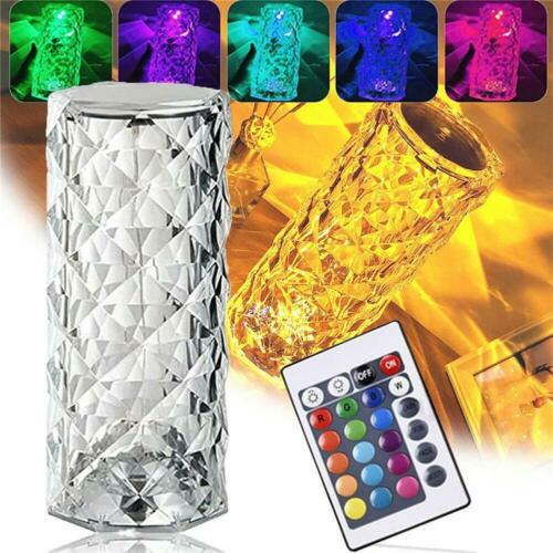 16 Colors Crystal Lamp With Remote | RGB Rose Diamond Table Lamp Rechargeable | Diamond Crystal LED Light Lamp - Image 6