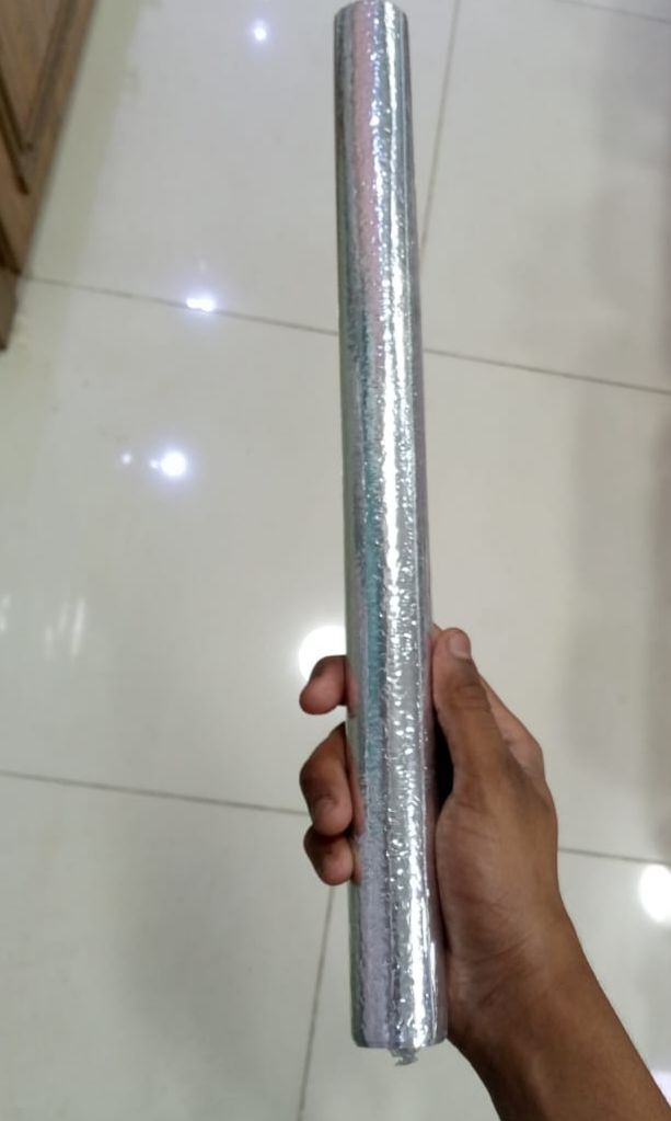 Silver Foil Kitchen Waterproof & Oil Proof Self-Adhesive Sticker Roll – Aluminum Heat Resistant Wallpaper for Stove, Cabinets & Walls (60×200cm) - Image 2