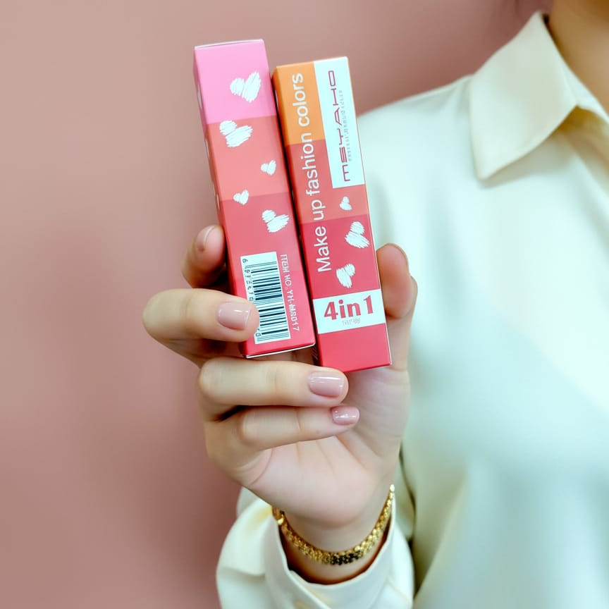 4 in 1 Multicolor Lipstick and Eyeshadow Stick – Creamy Makeup Stick - Image 6
