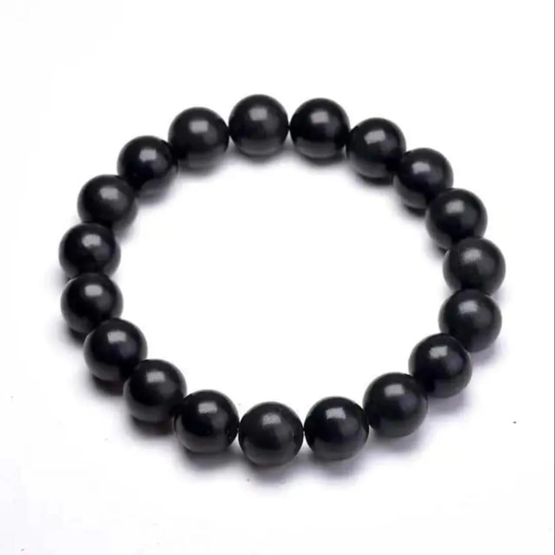 Black Pearl Beaded Bracelet For Men And Women - Stylish Unisex Accessory Crafted With Alloy And Decorative Beads In A Free Size Design - Image 6
