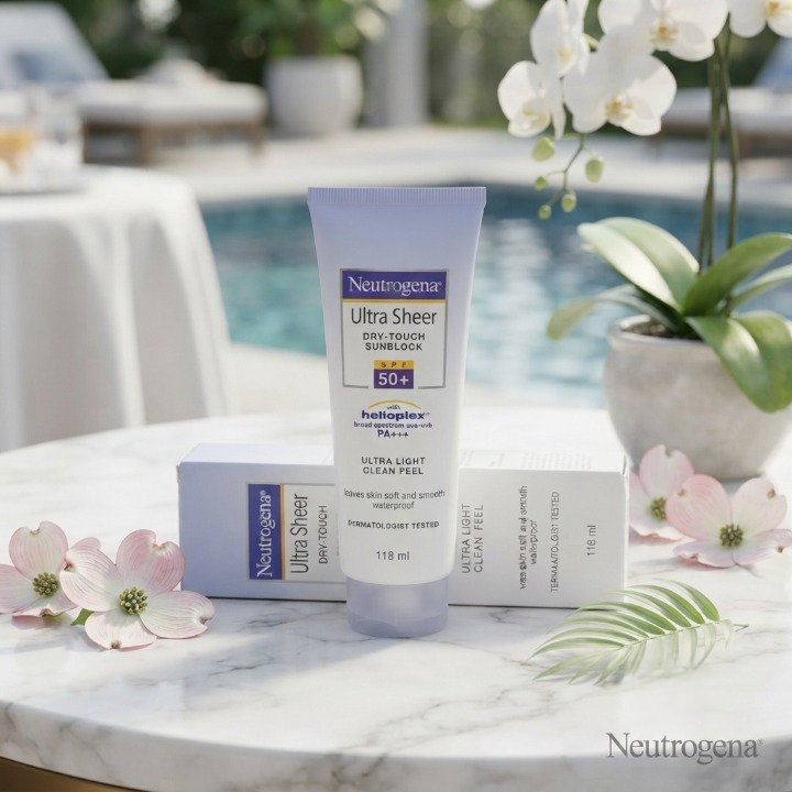 Neutrogena Ultra Sheer Sunblock - High Protection Lightweight Face Body Skincare Formula Non Greasy Clean Feel Daily Sunscreen Lotion - 118ML - Image 5