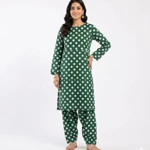 2 Pcs Women's Unstitched Printed Suit