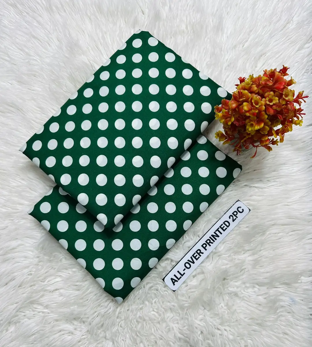 2 Pcs Women's Unstitched Printed Suit - Image 2