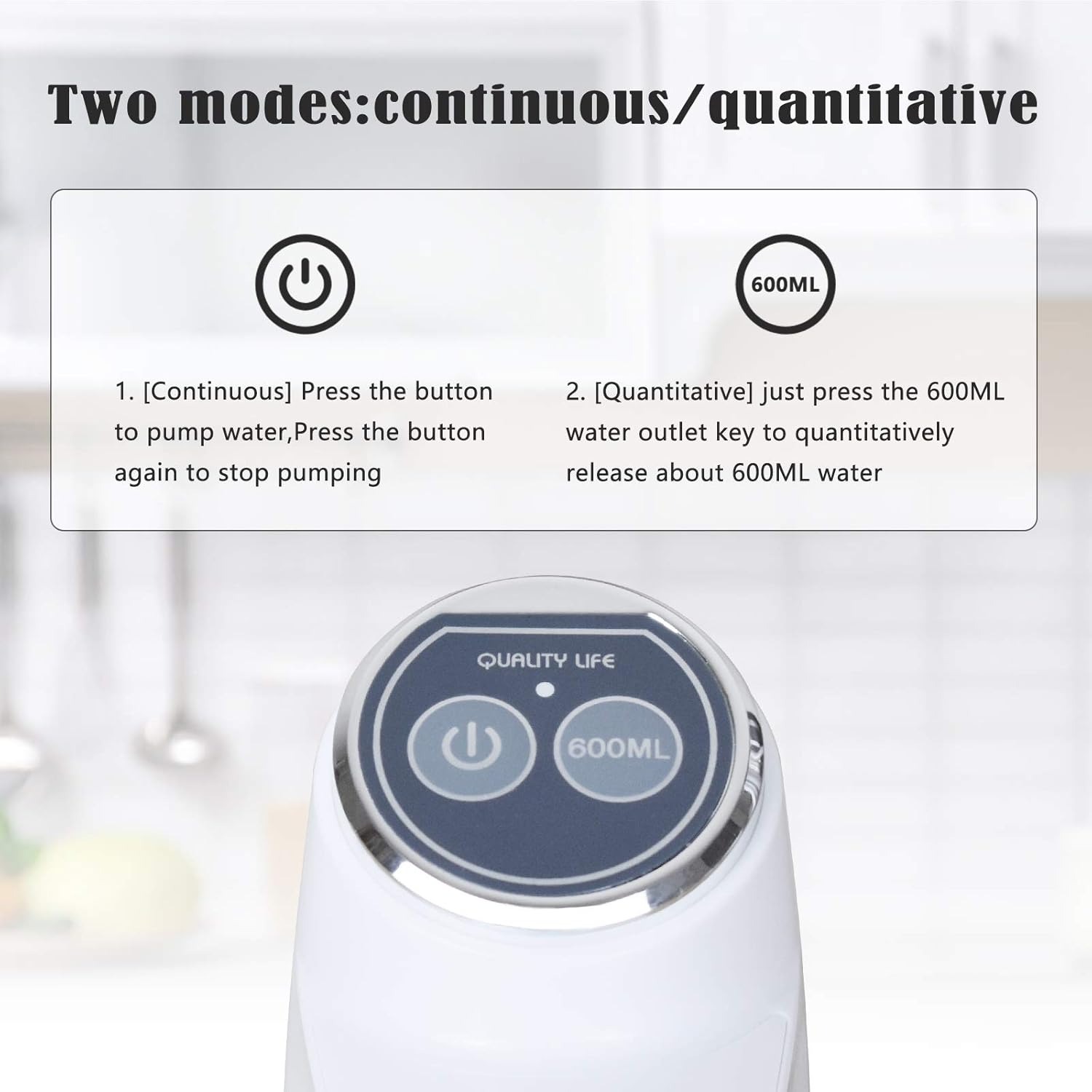 Touch Intelligent Electric Water Pump – Rechargeable Automatic Dispenser For Bottled Water With One -Touch Operation (Random Color) - Image 6