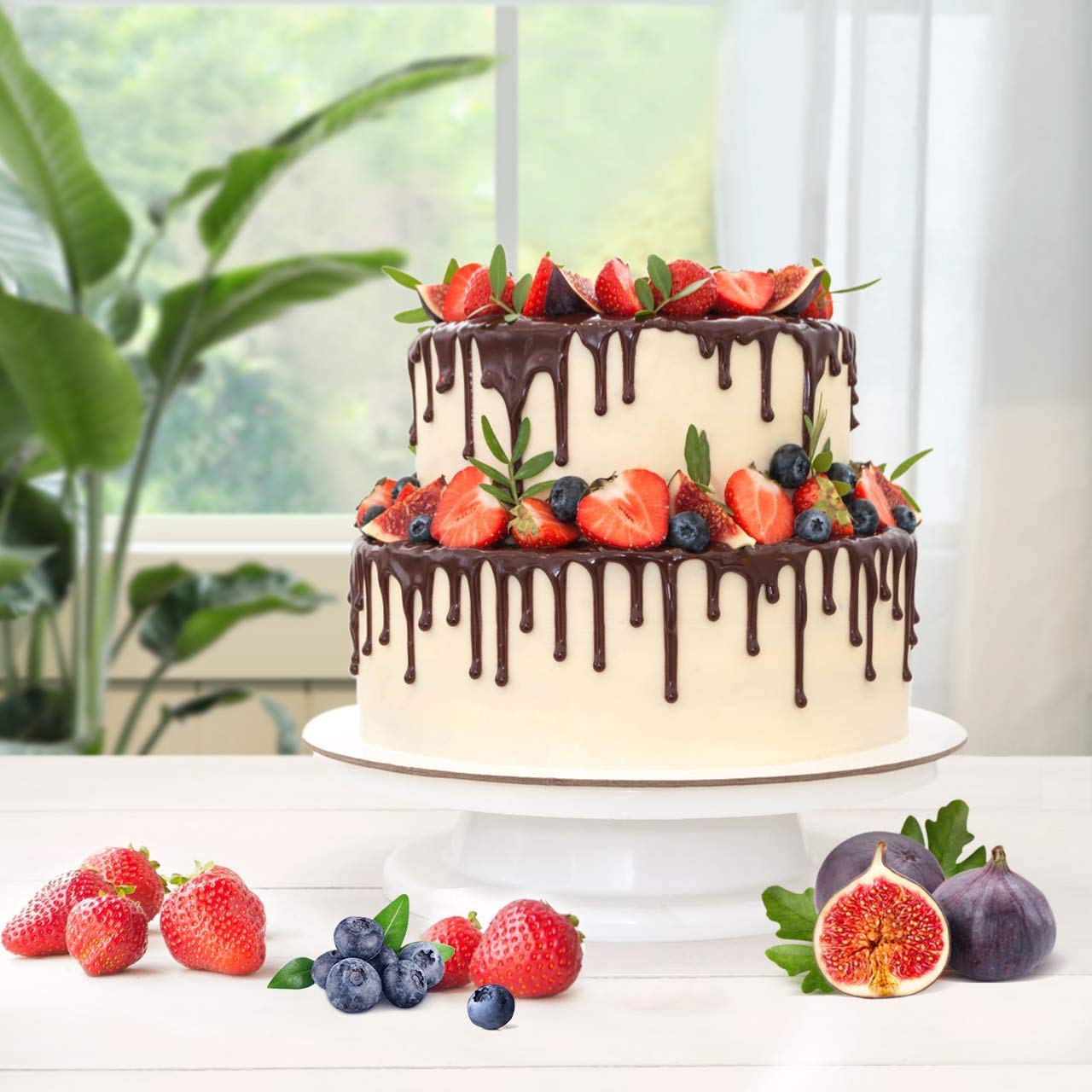 Cake Turntable Decorating Stand ( 28CM ) - Rotating Cake Turntable 28cm Plastic - Image 3