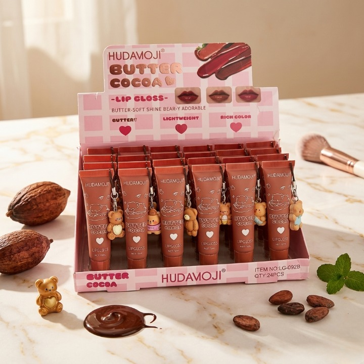 Hudamoji Multi-Shade Butter Cocoa Matte Lip Gloss – Lightweight & Rich Color Collection (Pack Of 2) - Image 4