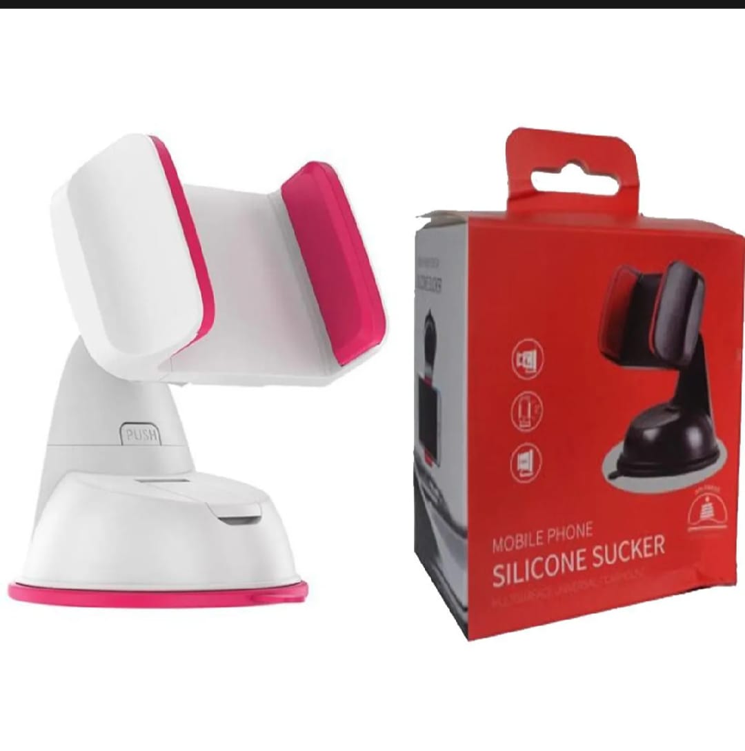 360° Rotation Universal Car Phone Holder – Dashboard & Windscreen Suction Mount Stand | Silicone Suction Cup Phone Bracket (Random Color) - Image 3