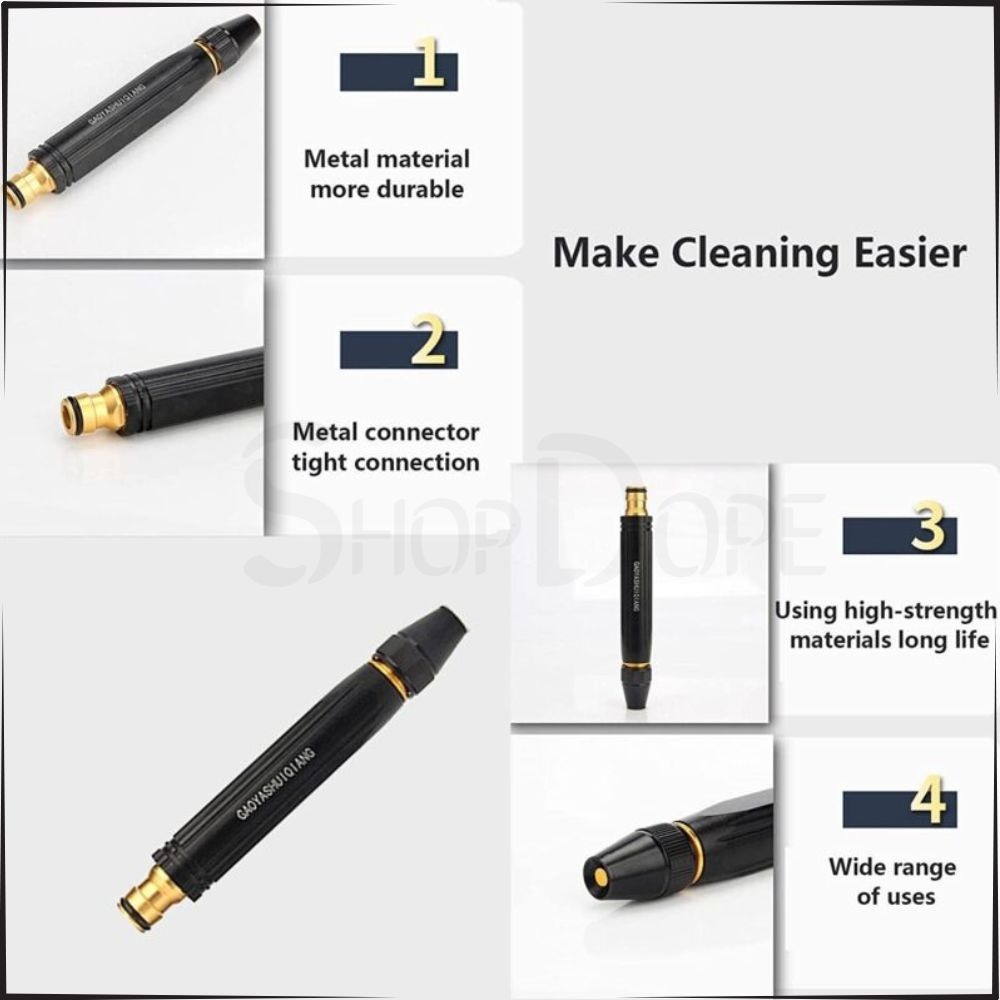 High Pressure Metal Brass Adjustable Nozzle Water Spray Gun Versatile Tool For Garden And Cleaning - Image 5
