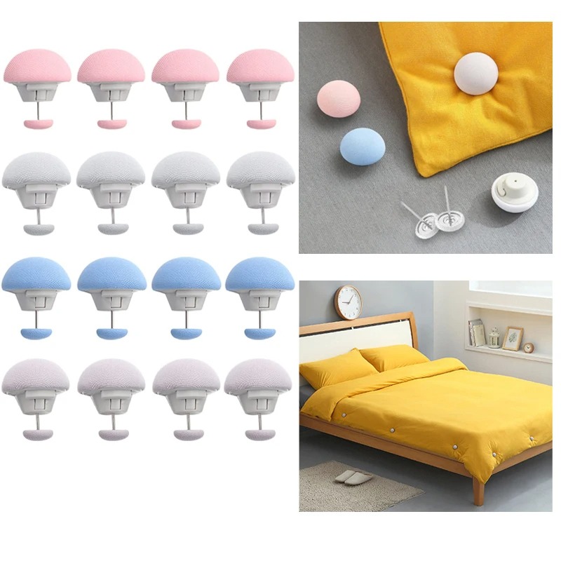 Premium Mushroom-Style Bedsheet Clips – Pack of 4 Elastic Quilt & Sheet Fixer Buckles (Random Color) - Image 5