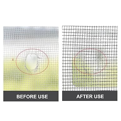 (Pack of 10) Multifunctional Net Sticker Drainer Net For Bathroom - Kitchen Etc | Window Screen Repair Patches For Door Window - Image 5