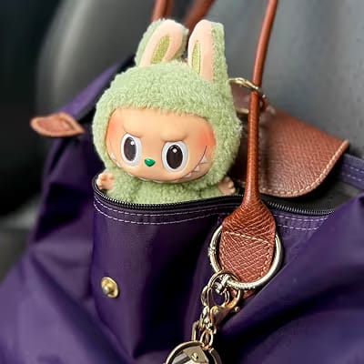 LABUBU Plush Blind Box Doll Keychain | Random Design Bag Charm Collectible Toy - (Random Color) - Image 5