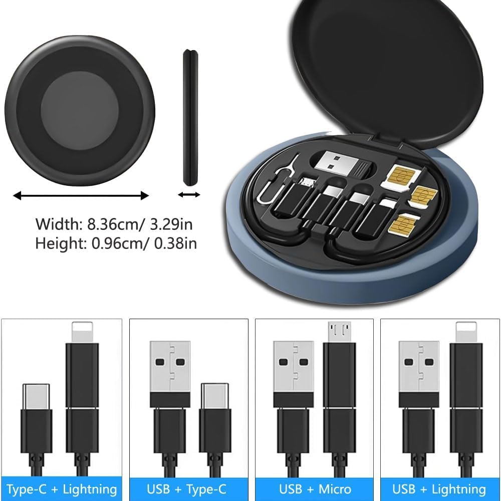 5 In 1 Multifunctional Data Cable Set 60W Fast Charging Universal Charging Pins Durable Portable Charger Cable Kit - Image 5