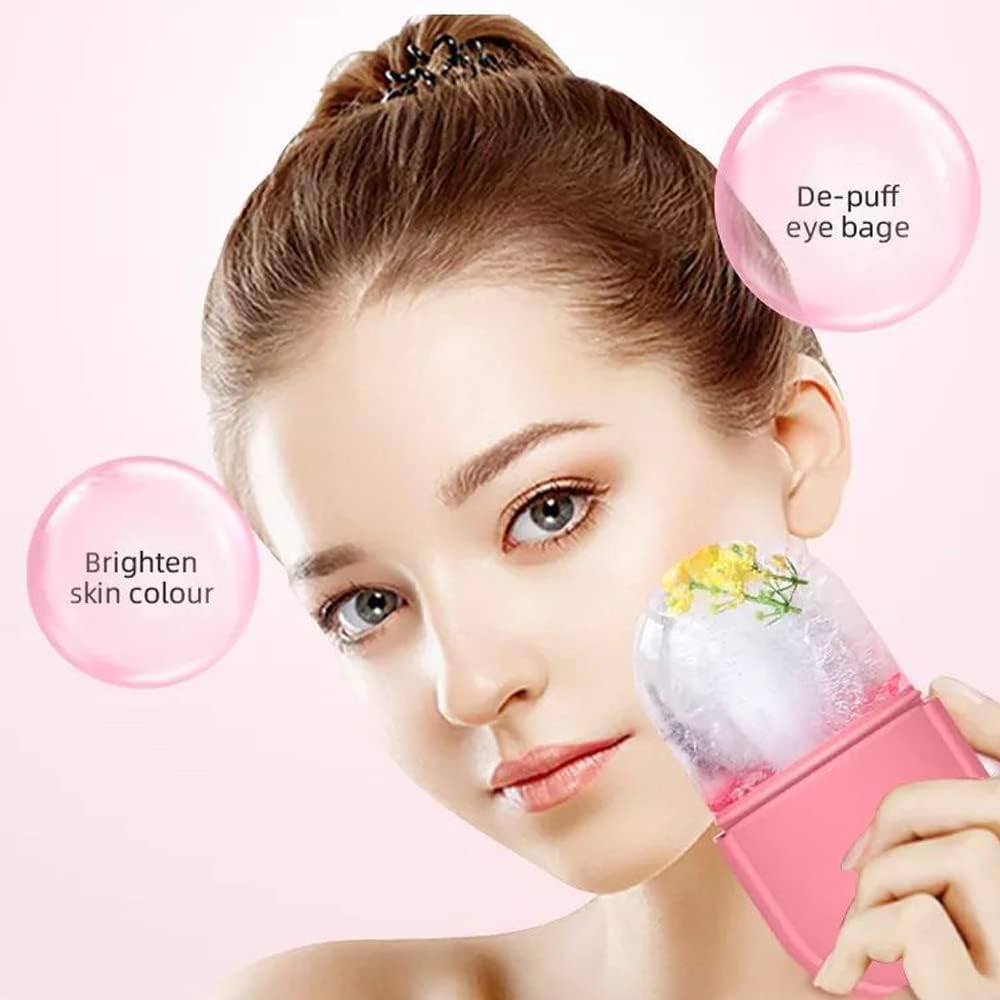 (plain design )Ice Roller for Face Ice Roller for Face Massager Face Ice Roller to Enhance Skin Glow Shrink &Tighten Pores Reusable Facial Ice Roller Face Ice Treatment (random color) - Image 2
