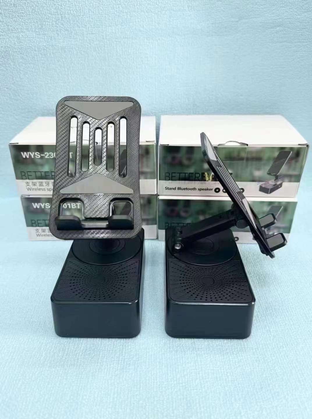 3-in-1 Rotating Foldable Mobile Phone Stand with Built-in Bluetooth Speaker – Adjustable Desktop Holder for Smartphones - Image 2