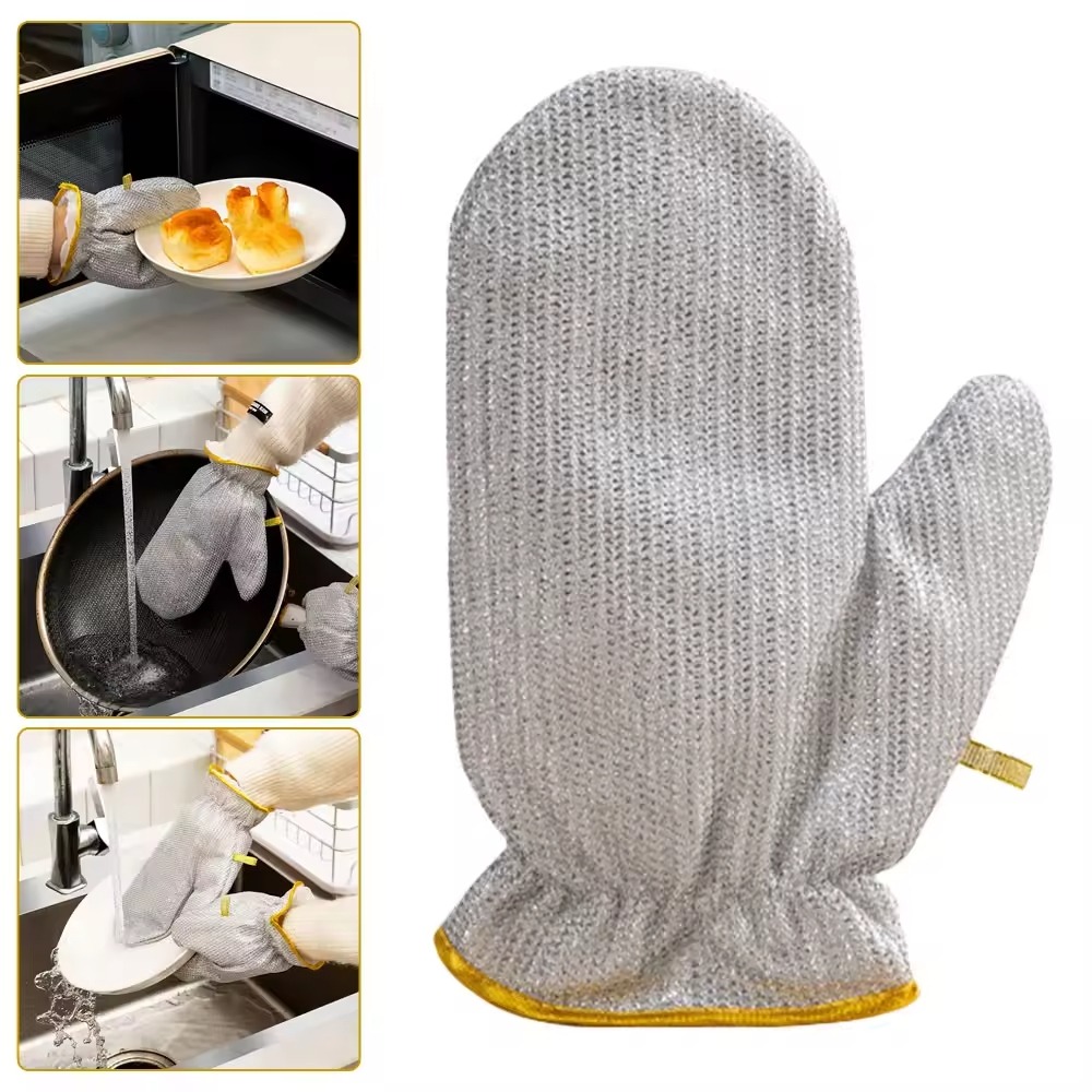 Title: Heavy-Duty Silver Heat-Resistant Oven Mitts – Professional Grade Kitchen Safety (Pair) - Image 4