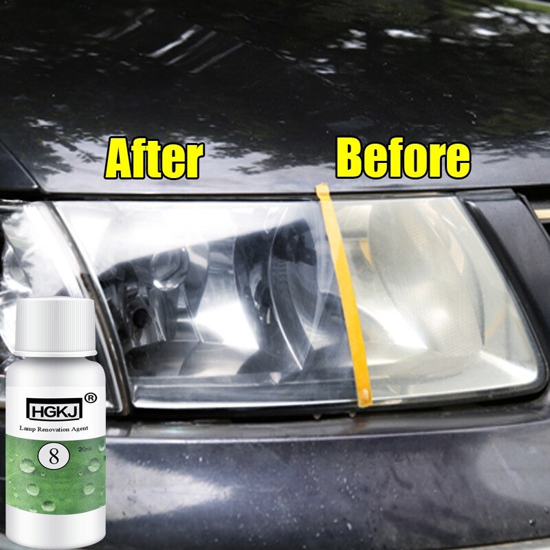HGKJ-5 50ml Car Headlight Restoration Agent Powerful Cleaner For Clear Shine And UV Protection | Restores Cloudy Yellowed Headlights To Like-New Condition - Image 6