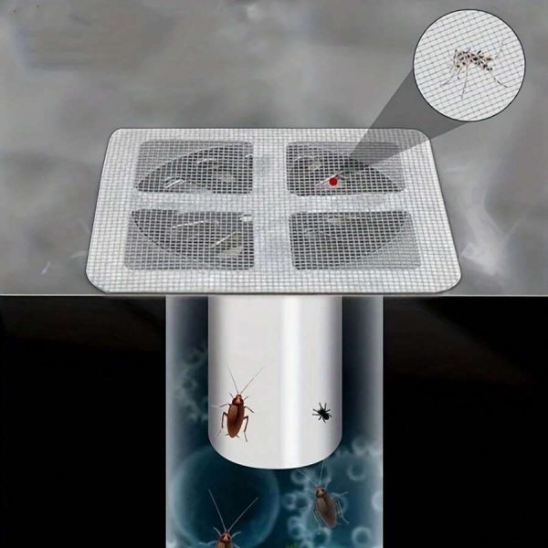 (Pack of 10) Multifunctional Net Sticker Drainer Net For Bathroom - Kitchen Etc | Window Screen Repair Patches For Door Window - Image 7