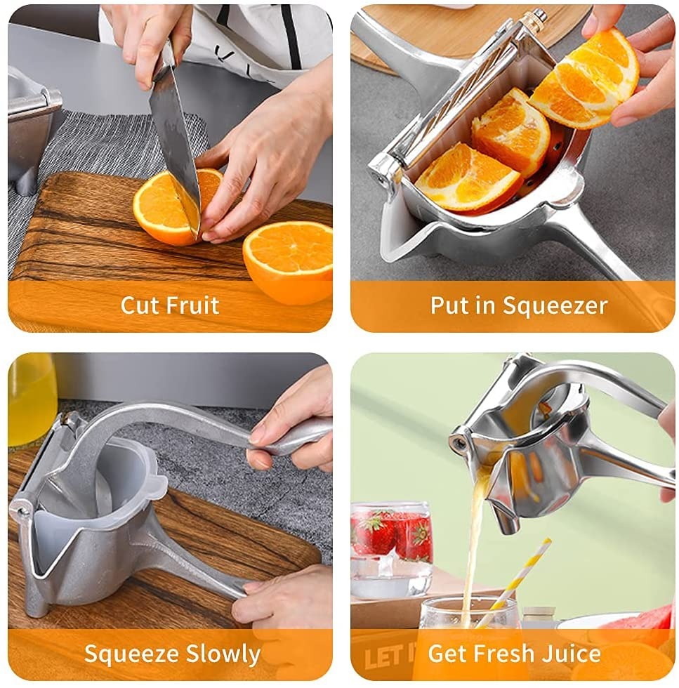 Stainless Steel Lemon Orange Clip Handheld Fruit Juicer | Durable Manual Portable Juicer | Kitchen & Baby Fruit Squeezer - Image 5