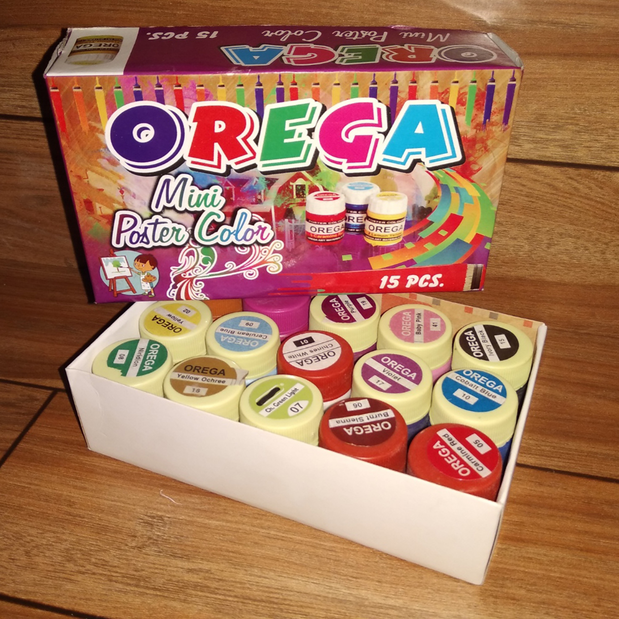 15 pcs Orega Poster colour With Brush - Image 3