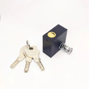 100% Secure Motorcycle Side Lock – No Welding Required – Black L-Key Anti-Theft Handle & Push Lock ( 1Pc )