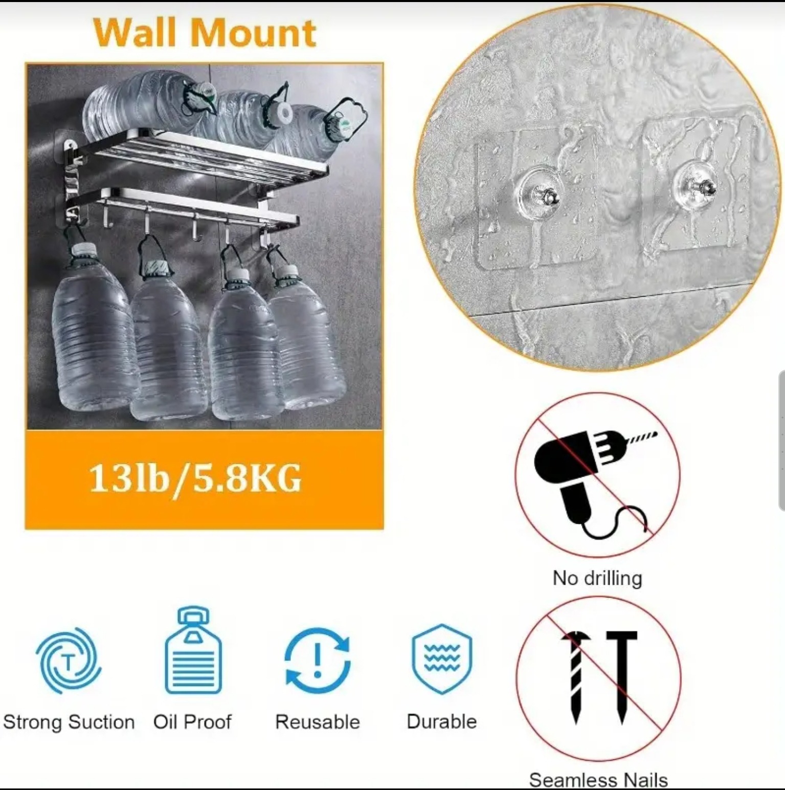 Transparent Self-Adhesive Wall Hooks Sticker – Strong Hold, No Drill, Damage-Free Hanging - Pack of 10 - Image 3