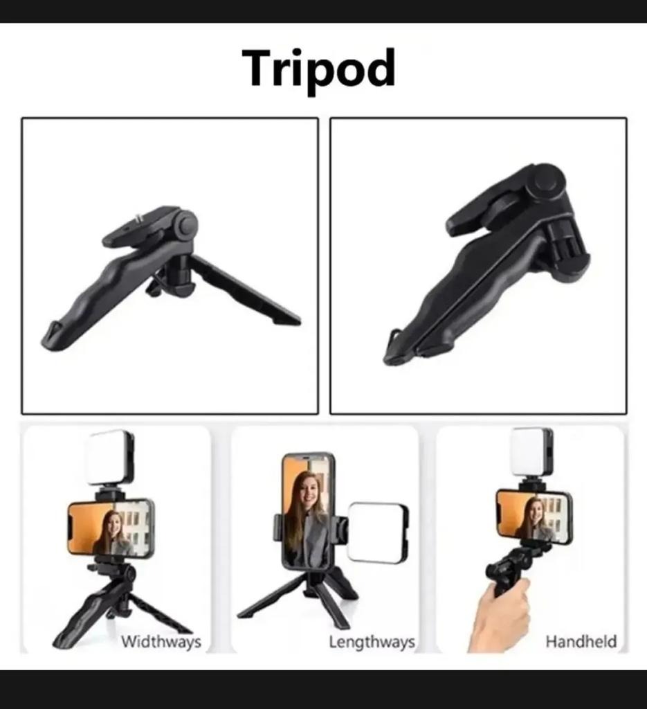AY-49 Vlogger Kit | Microphone, LED Fill Light, Mini Tripod & Mobile Holder with Remote – Complete Video Making Set for Vlogging With Bluetooth Remote - Image 6