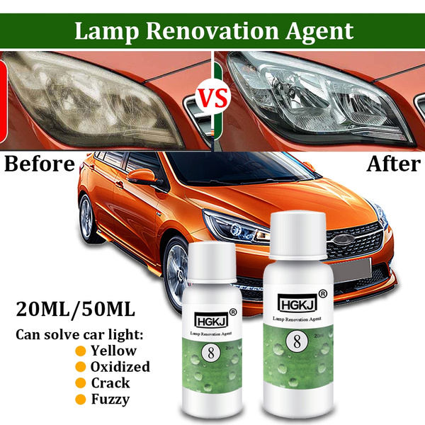 HGKJ-5 50ml Car Headlight Restoration Agent Powerful Cleaner For Clear Shine And UV Protection | Restores Cloudy Yellowed Headlights To Like-New Condition - Image 4