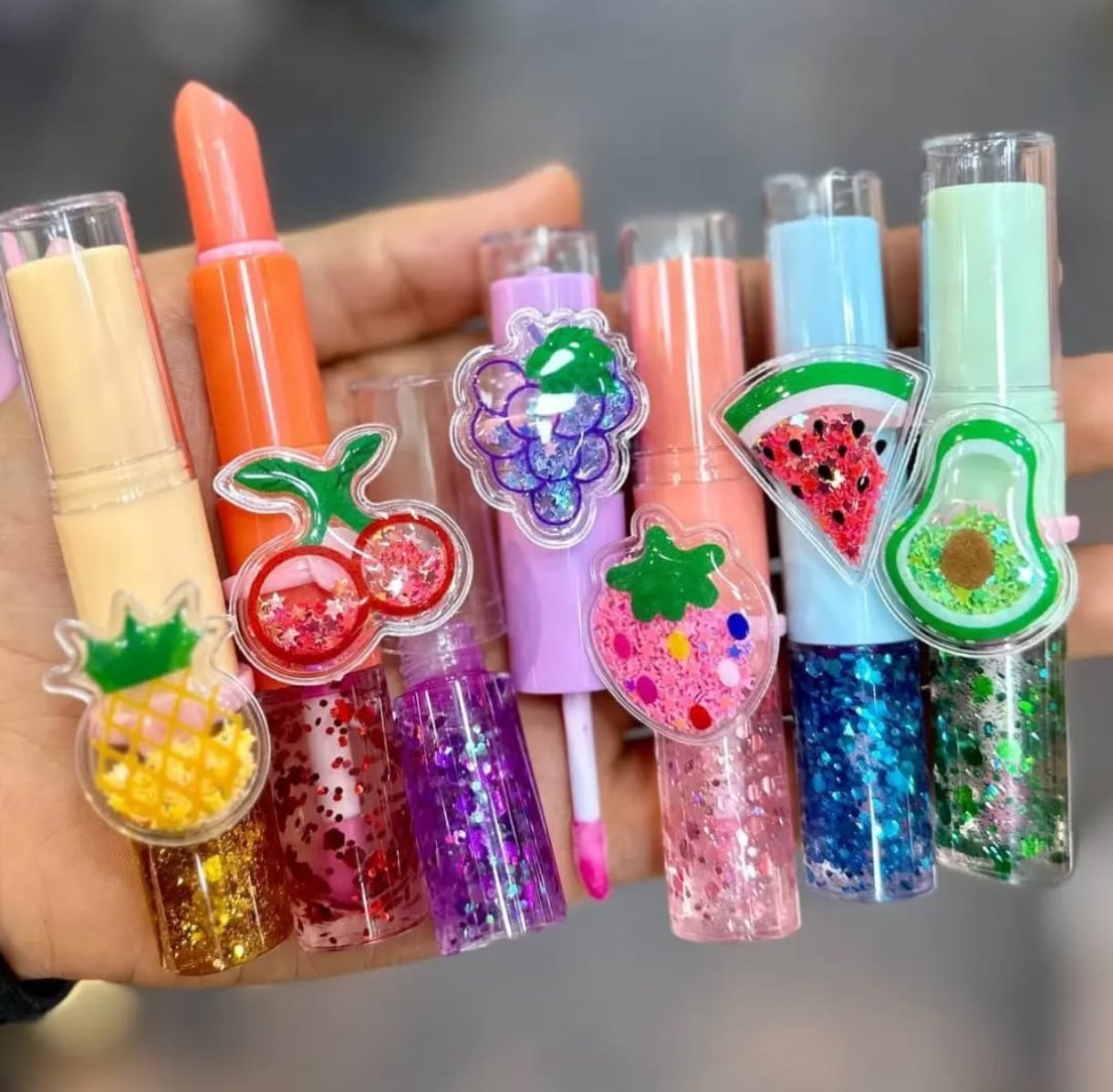 2 In 1 Flavored Fruit Lip Balm Plus Lip Oil Providing Smooth Application Gentle Care - Multicolor - Image 5
