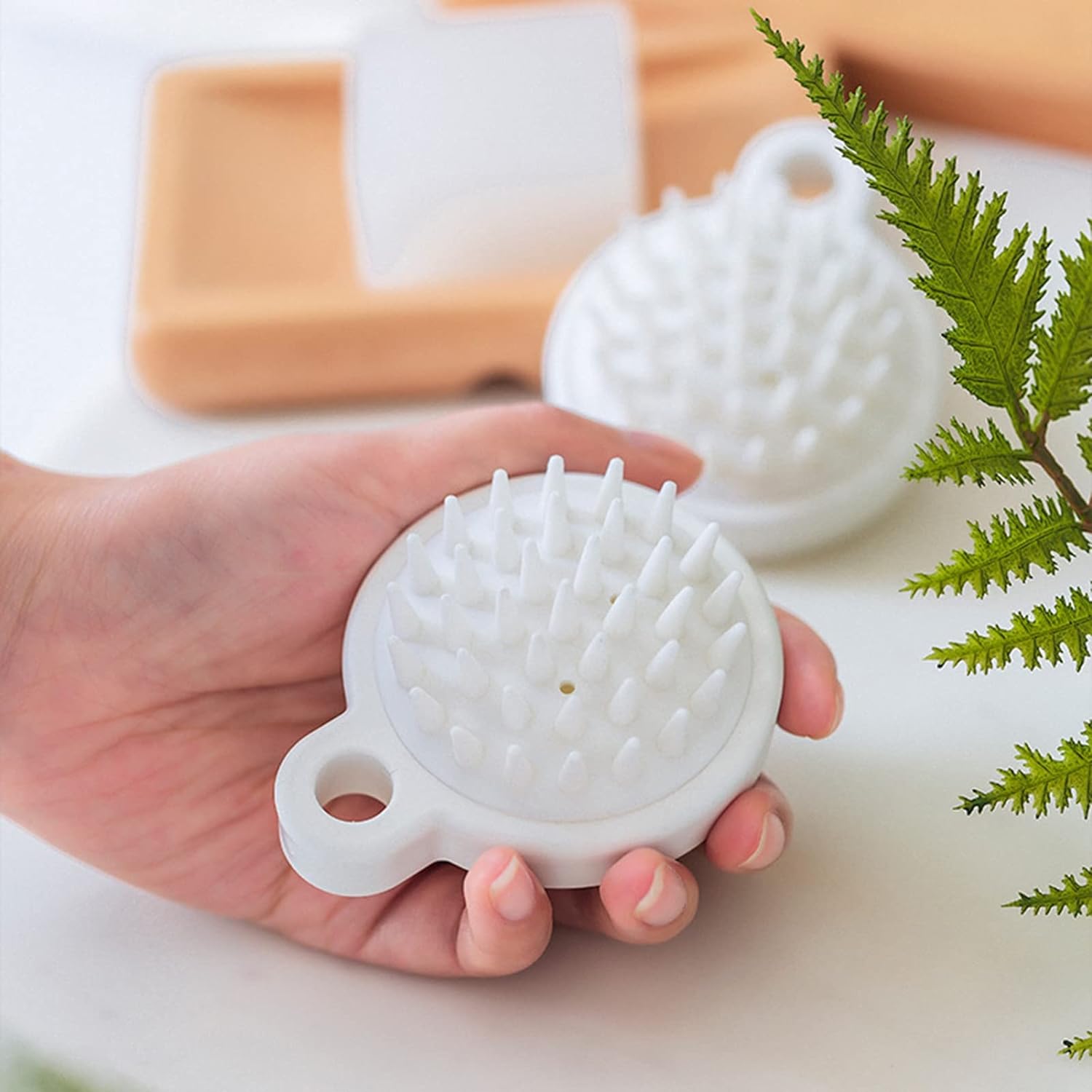 1 Piece Scalp Shampoo Massager Brush | Scalp Hair Scrubber With Soft Bristles For All Type Of Hairs ( Random Color ) - Image 3